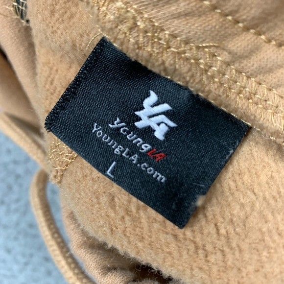 Lot of 2 YoungLA Jogger Mens Large Camo White/Camel Fleece Drawstring Sweatpant - Picture 6 of 11